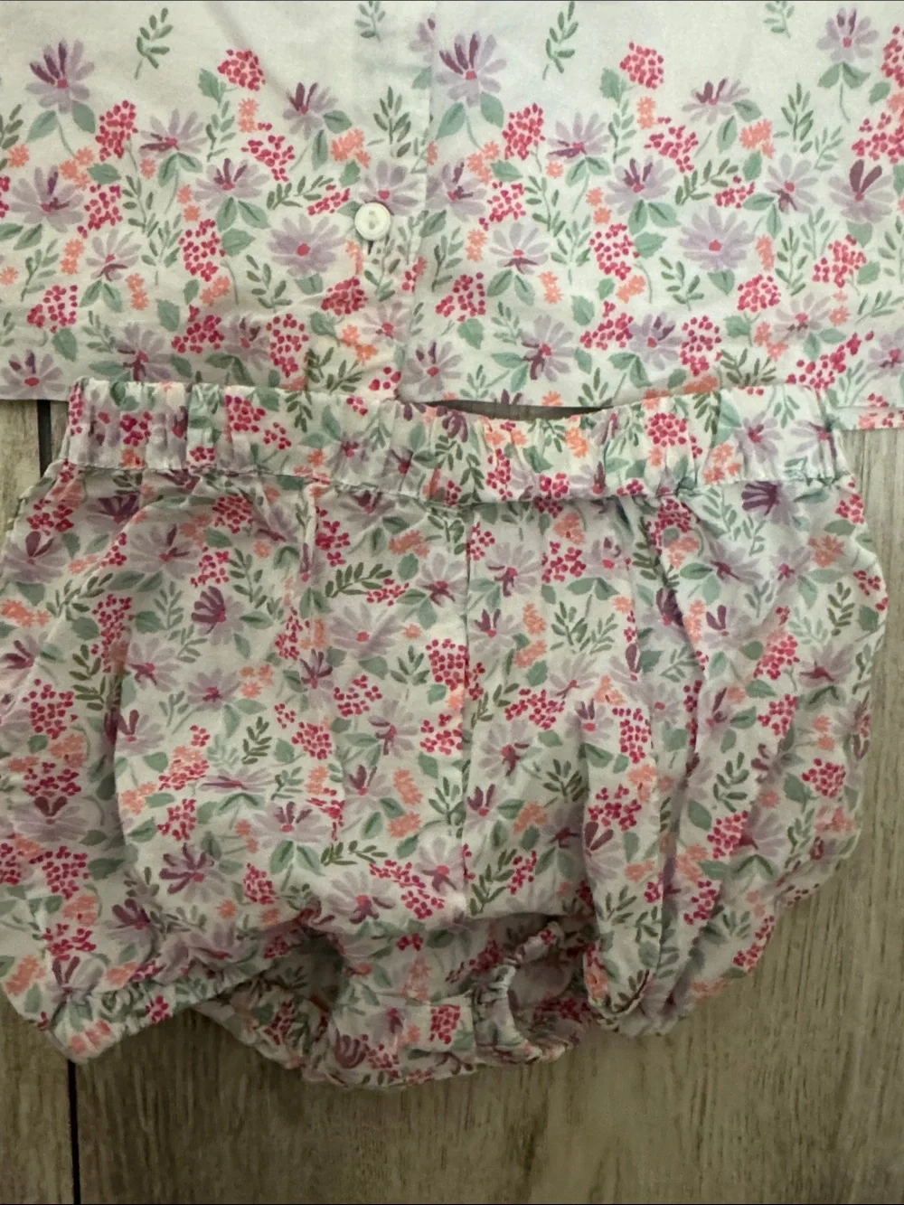 Gymboree White Baby Tank & Bloomers with Pink & Lavender Floral